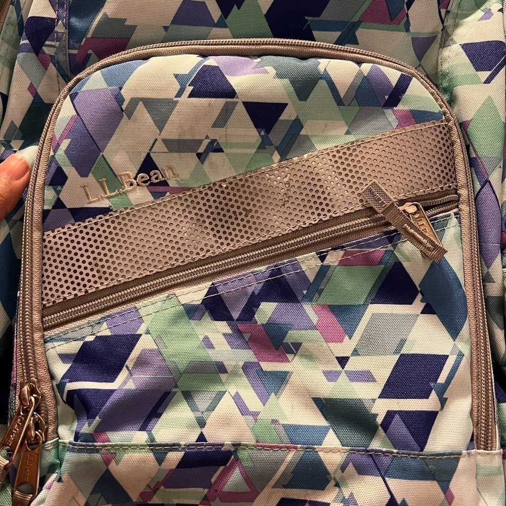 L.L.Bean Deluxe Book Pack®, 32L, Abstract Print - purple, blue, white and green - Picture 7 of 9